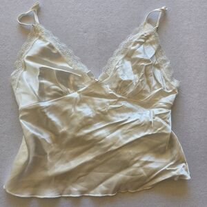 Elegant White Lace Trim Camisole